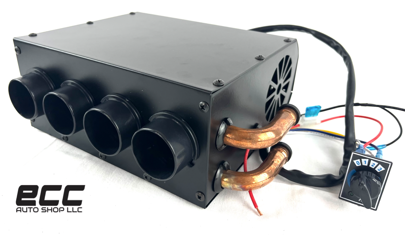 4 Ports Universal Under Dash Heater 12V Speed Switch Control Valve Kit 12,000 BTU