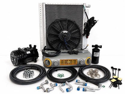 UNIVERSAL UNDERDASH EVAPORATOR A/C KIT 432-100GREY CONDENSER 20*12 COOL ONLY
