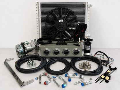 A/C KIT UNIVERSAL UNDER DASH EVAPORATOR 432-0 SH GREY COMPRESSOR 2A SILVER