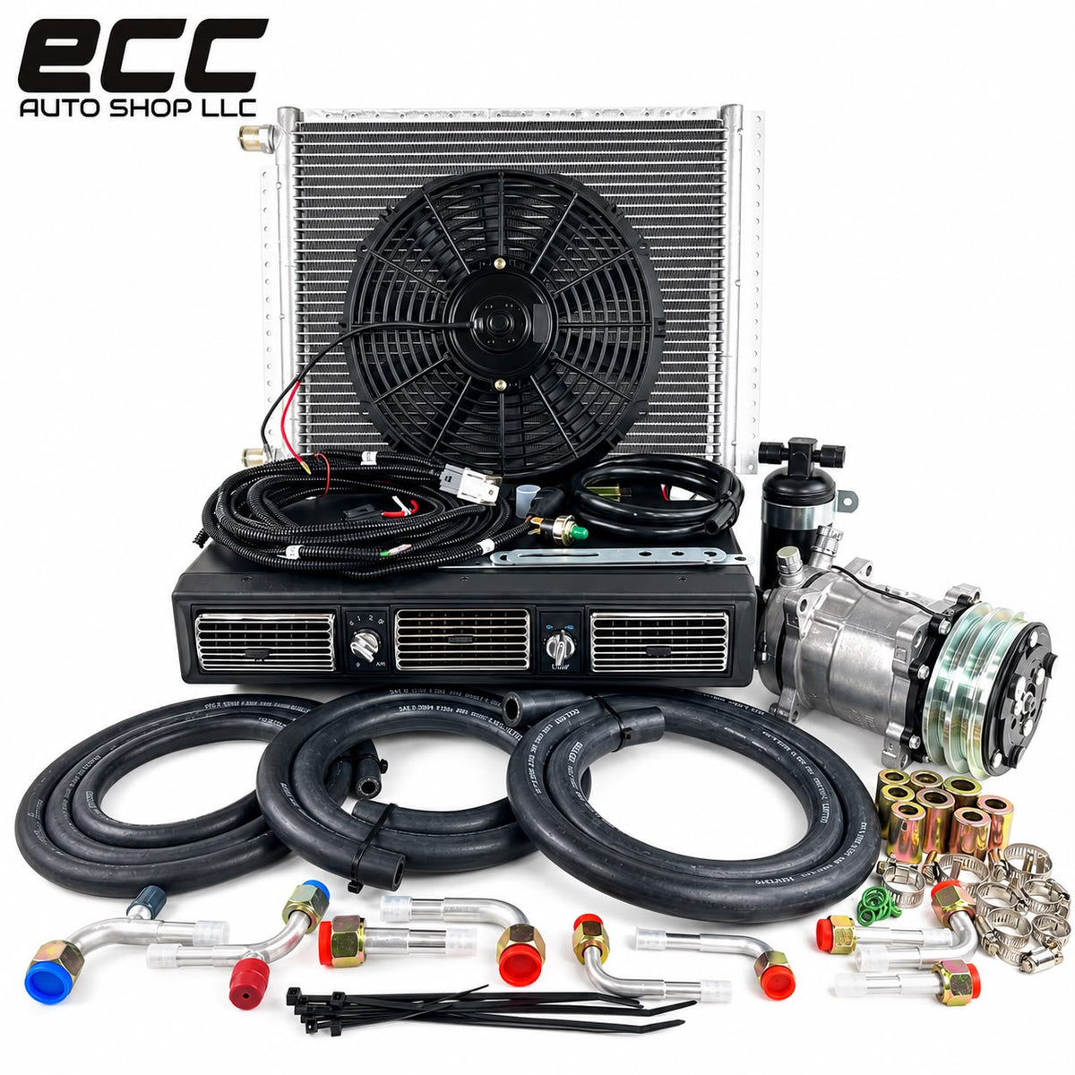 24 VOLTS HEAVY DUTY Universal Air Conditioning Kit Under Dash 450-100 A/C