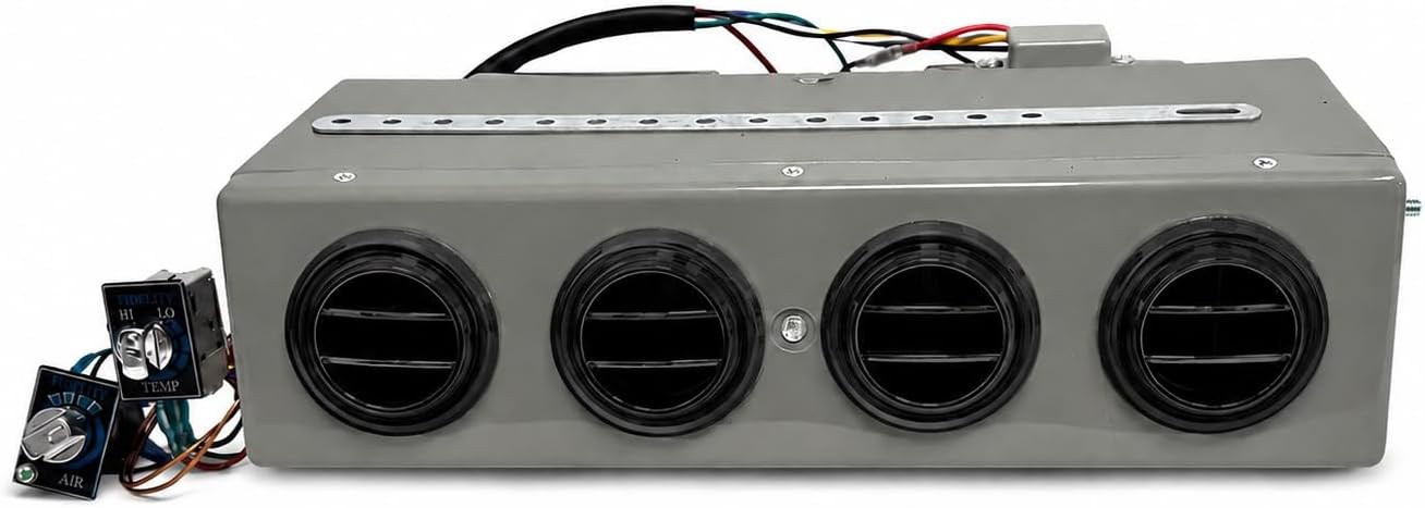 A/C KIT UNIVERSAL UNDER DASH EVAPORATOR 432 SHG VENTS BLACK COMPRESSOR 2A BLACK