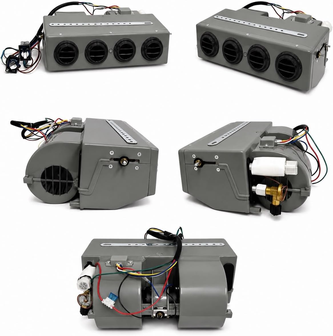 A/C KIT UNIVERSAL UNDER DASH EVAPORATOR 432 SHG VENTS BLACK COMPRESSOR 2A BLACK