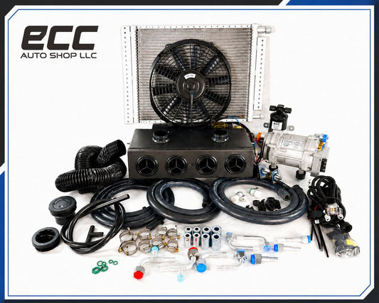 A/C KIT HEAT & COOL 404 WITH 2 AUXILIARY DEFROSTER BLACK VENT 100% ELECTRIC
