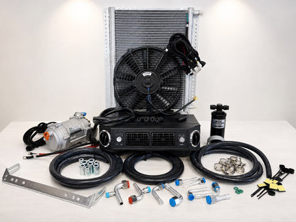 A/C KIT UNIVERSAL UNDERDASH EVAPORATOR 432-100 H/C 12V CONDENSER 20*12 ELECTRIC