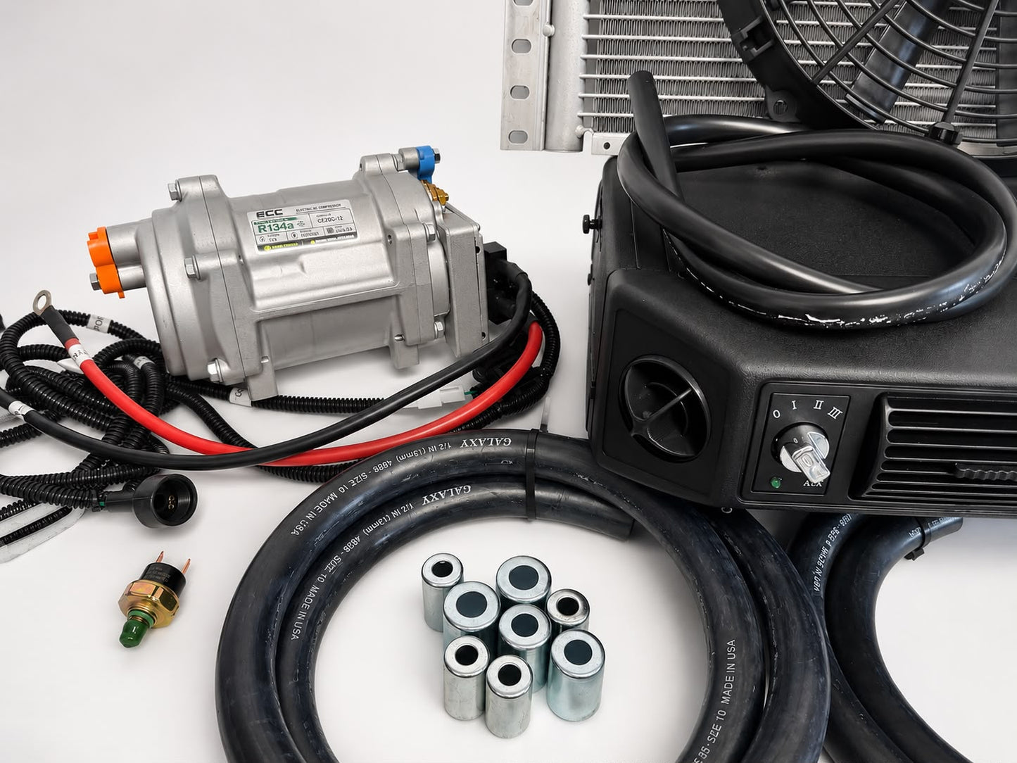 A/C KIT UNIVERSAL UNDERDASH ELECTRIC COMPRESSOR BEU 404-100 HEAT & COOL 12V