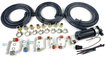 NEW A/C-KIT UNDER DASH EVAPORATOR COMPRESSOR 404 HEAT & COOL DDBL 12 V ELECTRIC COMPRESSOR