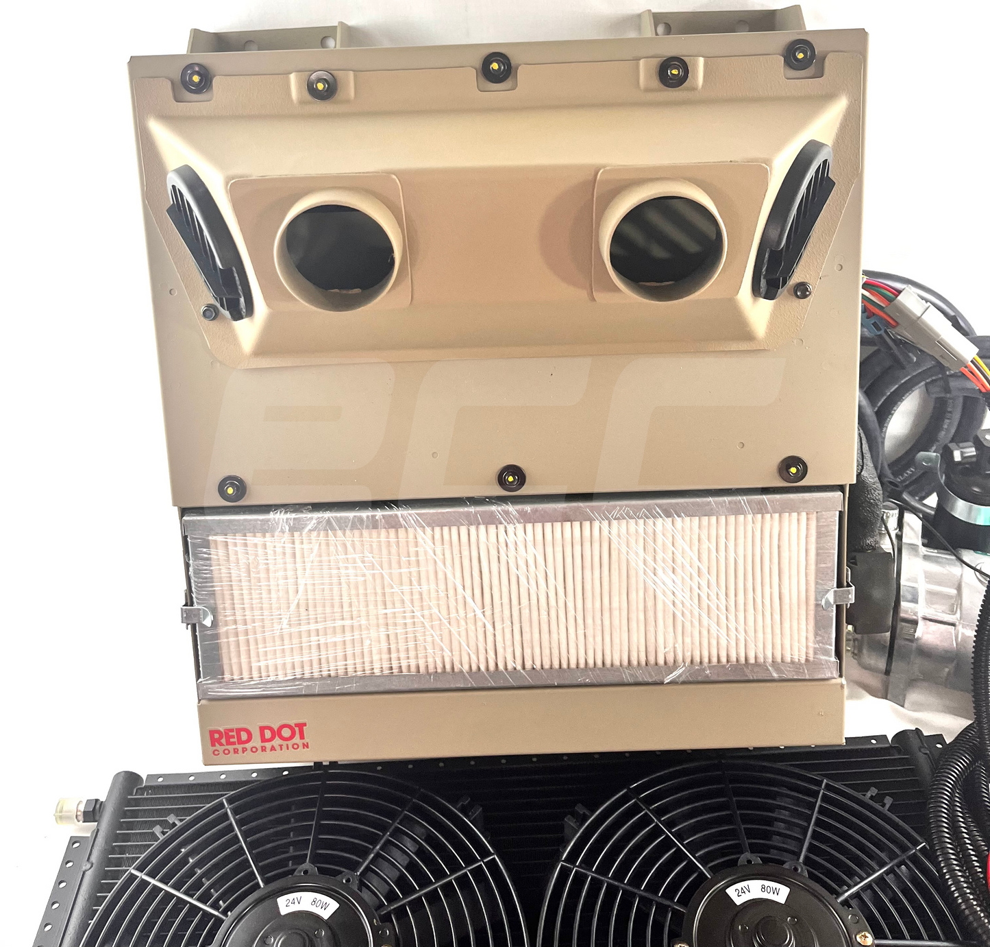 HUMVEE A/C Air Conditioning KIT R-2400-0 RD-2-4369-1   25.000 BTU 2½ OUTLETS Backwall OEM RED DOT Unit