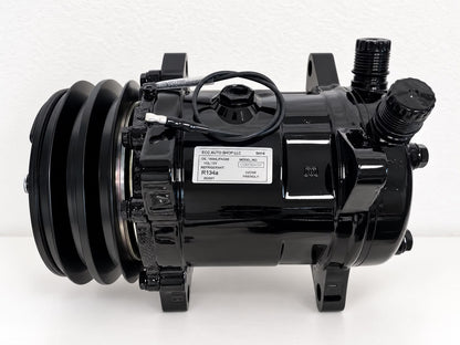 A/C Compressor-Sanden Style 2A Groove Pulley 12v coil - COLOR BLACK