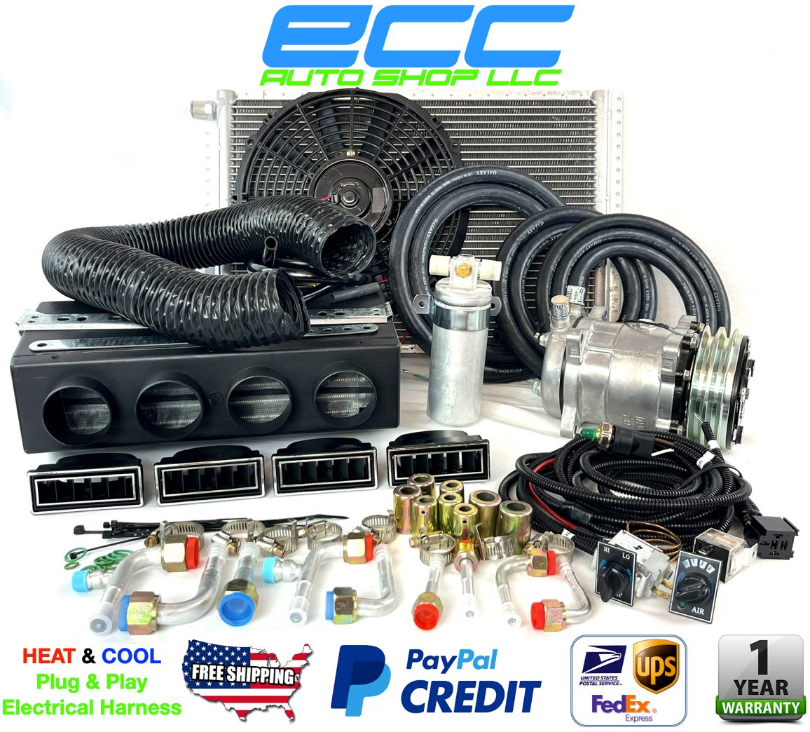 NEW A/C-KIT UNDER DASH EVAPORATOR COMPRESSOR 404 HEAT & COOL DDCL & ELEC HARNESS