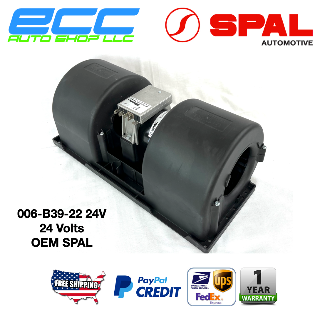 SPAL 017-B39-22 24V DOUBLE BLOWER ASSEMBLY 73R5624 RD-5-9204-1P 006-B4 ...