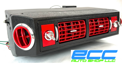A/C KIT UNIVERSAL UNDERDASH EVAPORATOR 432-100 RED  12V WITH ELECTRICAL HARNESS