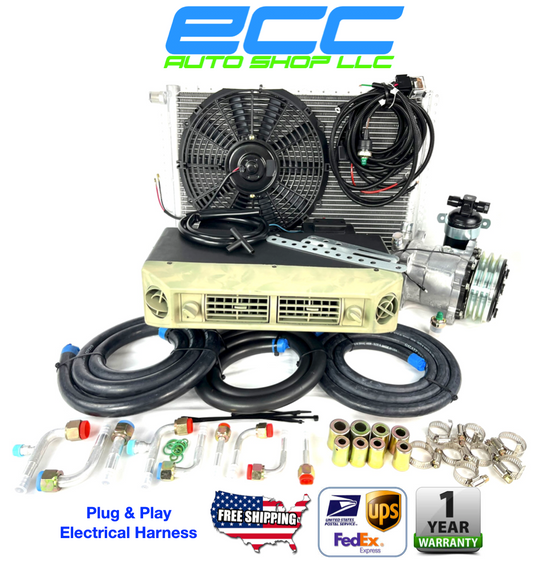 A/C KIT UNIVERSAL UNDERDASH EVAPORATOR 404-CAMO 12V WITH ELECTRICAL HARNESS