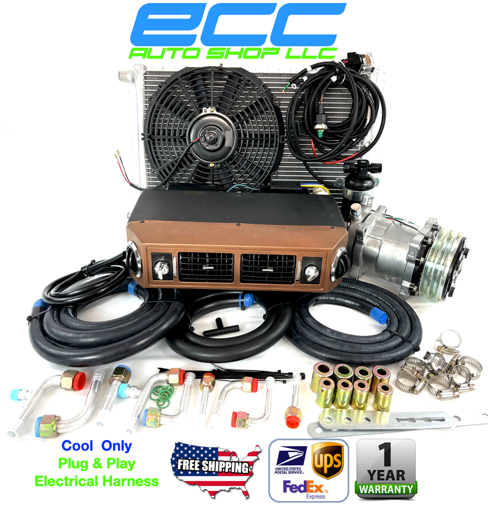 A/C KIT UNIVERSAL UNDERDASH EVAPORATOR 432-100 GOLD 12V WITH ELECTRICAL HARNESS