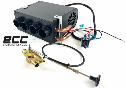 4 Ports Universal Under Dash Heater 12V Speed Switch Control Valve Kit 12,000 BTU