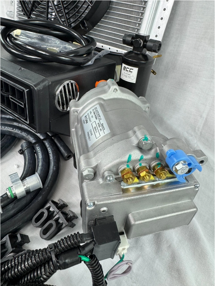 NEW A/C-KIT UNDER DASH EVAPORATOR 100% ELECTRIC COMPRESSOR 848-100 HEAT & COOL