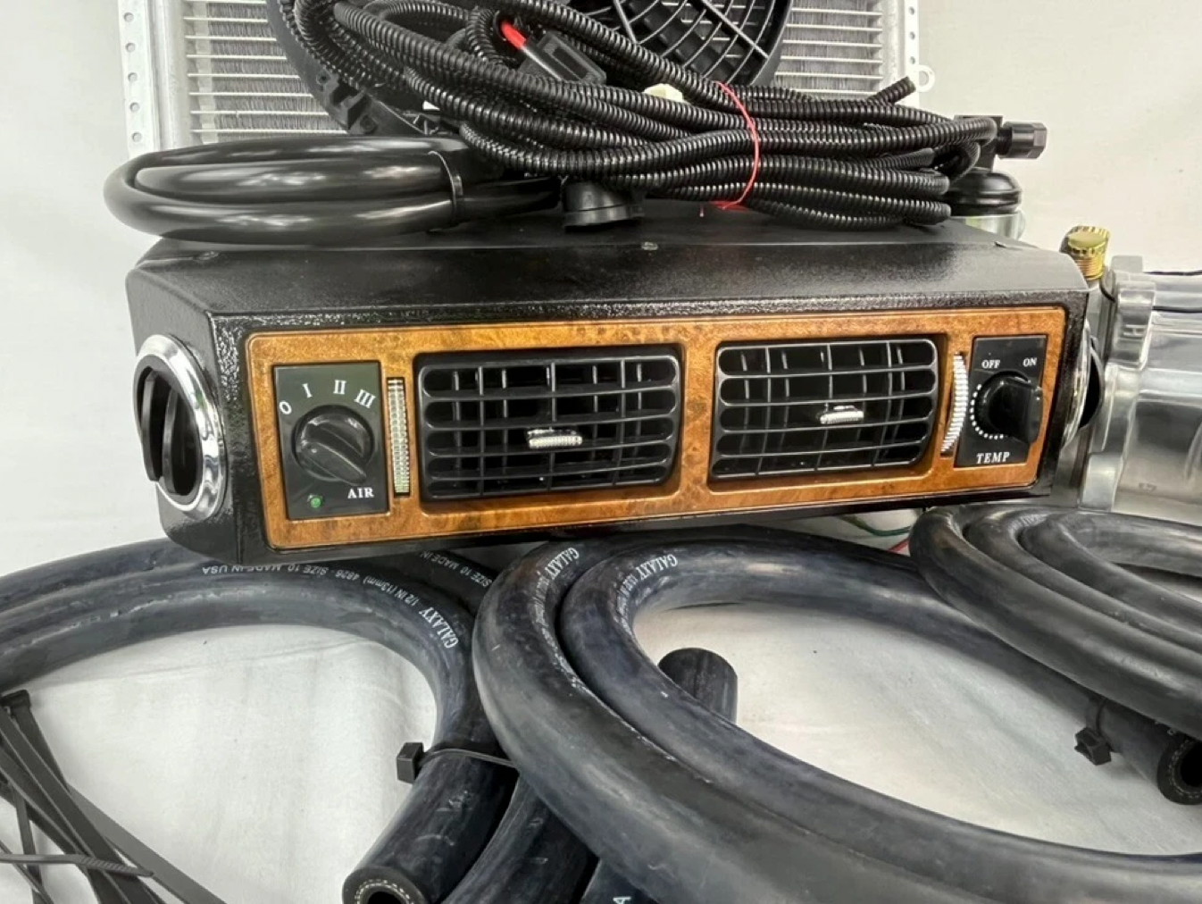 A/C KIT UNIVERSAL UNDER DASH EVAPORATOR 432-100 BLACK & WOOD ELECTRICAL HARNESS