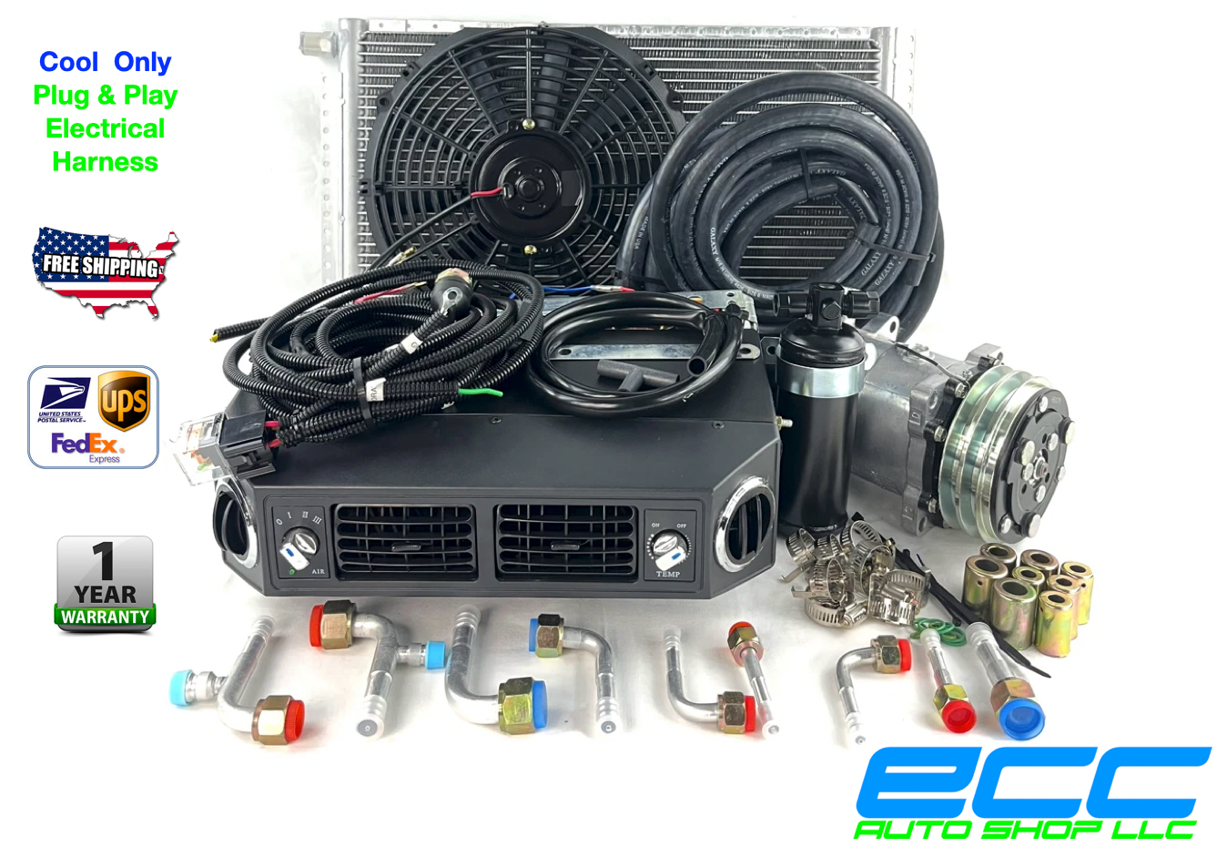 A/C KIT UNIVERSAL UNDERDASH HOT ROD 14H x 18L CONDENSER MODEL 432-100