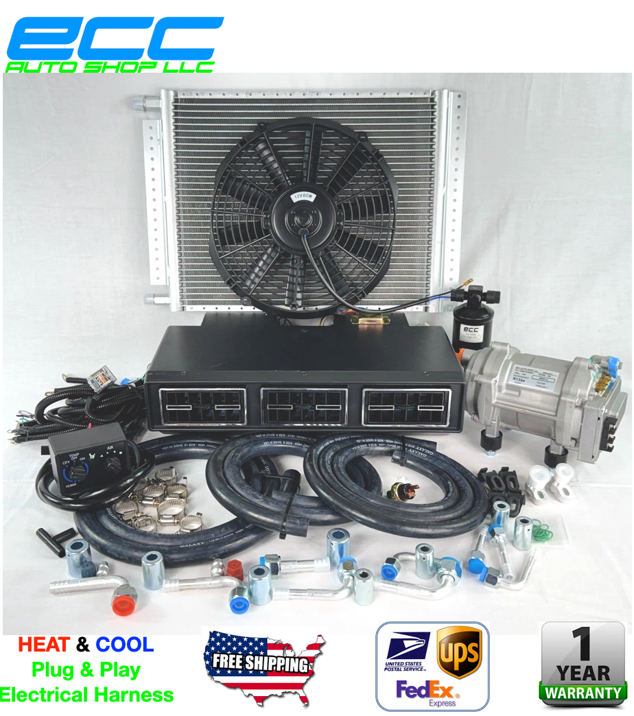 NEW A/C-KIT UNDER DASH EVAPORATOR 100% ELECTRIC COMPRESSOR 848-100 HEAT & COOL