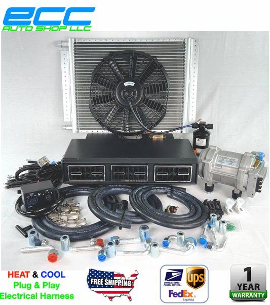 NEW A/C-KIT UNDER DASH EVAPORATOR 100% ELECTRIC COMPRESSOR 848-100 HEAT & COOL