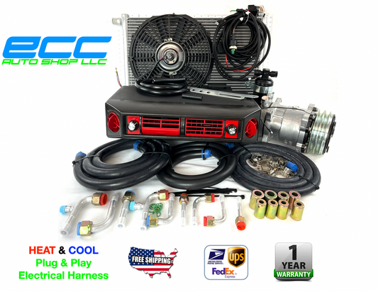 A/C KIT UNIVERSAL UNDER DASH EVAPORATOR 404-100 RED HEAT AND COOL W/ELEC HARNESS
