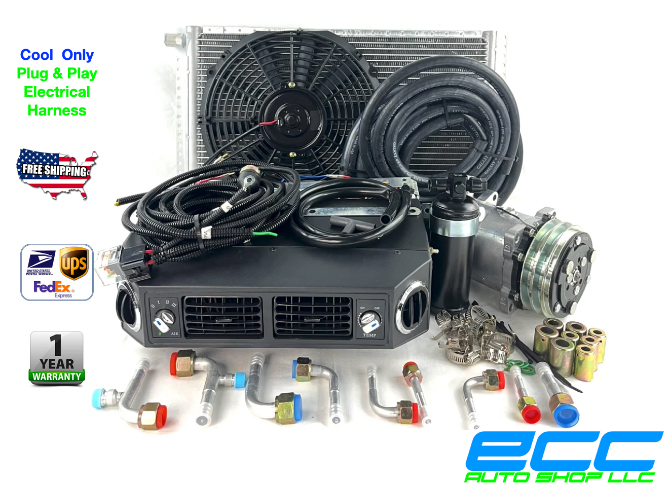 A/C KIT UNIVERSAL UNDERDASH HOT ROD 14H x 16L CONDENSER MODEL 432-100