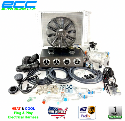 A/C KIT ELECTRIC 12 VOLTS HEAT & COOL 404 WITH 2 AUXILIARY DEFROSTER VENT