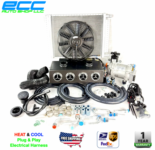A/C KIT ELECTRIC 12 VOLTS HEAT & COOL 404 WITH 2 AUXILIARY DEFROSTER VENT