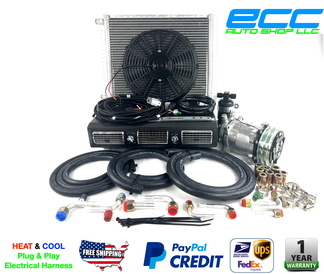 Universal Air Conditioning Kit Under Dash 450-100 A/C 12V HEAT & COOL