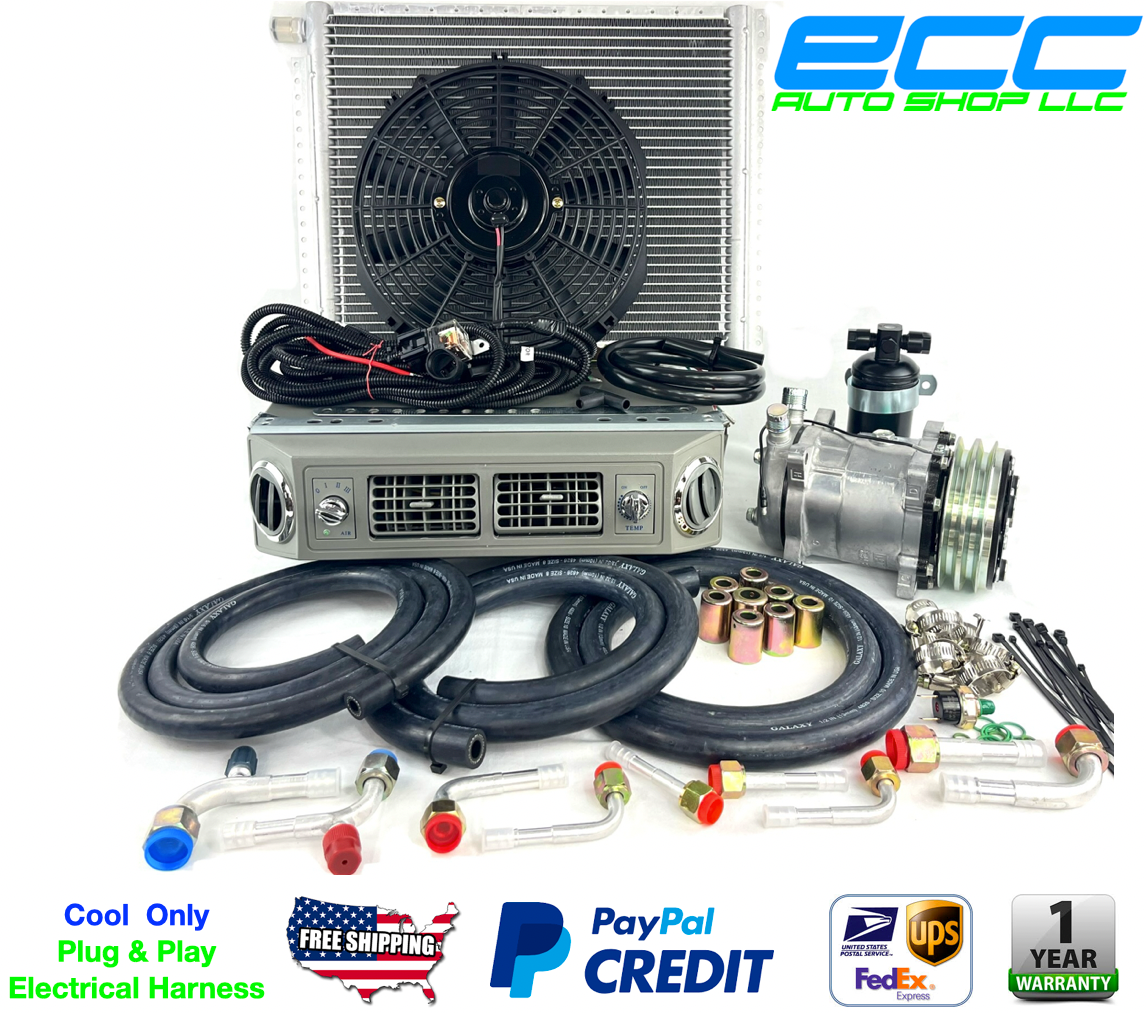 A/C KIT UNIVERSAL UNDER DASH EVAPORATOR 406-100 GREY 12V WITH ELECTRICAL HARNESS
