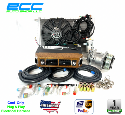A/C KIT UNIVERSAL UNDER DASH EVAPORATOR 432-100 WALNUT FINISH 14X18 CONDENSER