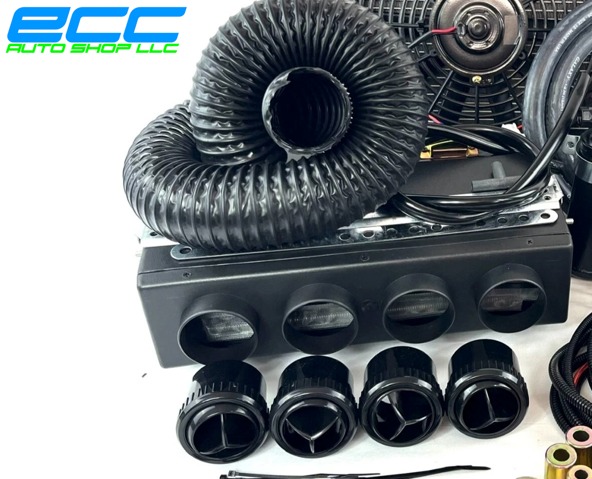 Universal Underdash Air Conditioning Evaporator Cool Only Flex duct 4 Vents