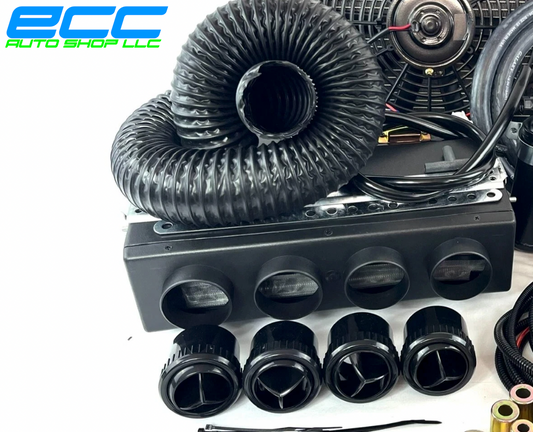 Universal Underdash Air Conditioning Evaporator Cool Only Flex duct 4 Vents