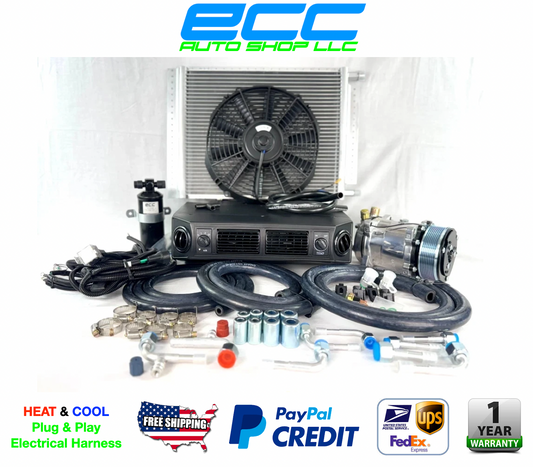 A/C KIT UNIVERSAL UNDERDASH EVAPORATOR HEAT & COOL 404-100 SERPENTINE PULLEY PV8