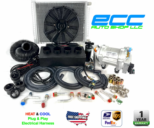 A/C KIT UNIVERSAL IN DASH EVAPORATOR 848-000 Top Outlet HEAT & COOL 12V ELECTRIC
