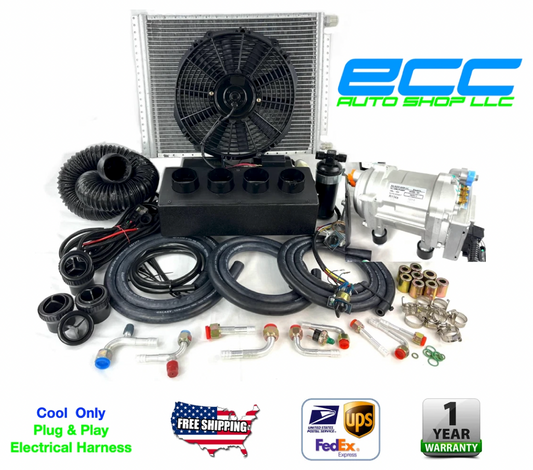 A/C KIT UNIVERSAL IN DASH EVAPORATOR 432-000 Top Outlet COOL ONLY 12V ELECTRIC
