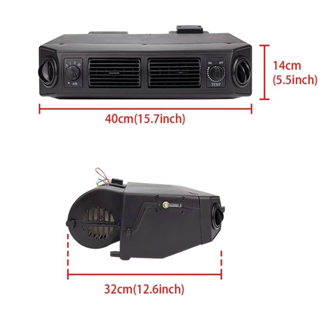 12V Electric Under Dash Air Conditioner AC Kit Evaporator Compressor Cool & Heat
