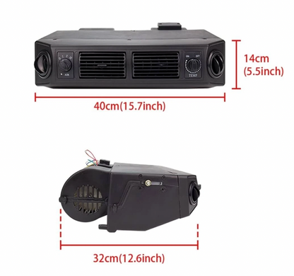 12V Electric Under Dash Air Conditioner AC Kit Evaporator Compressor Cool & Heat