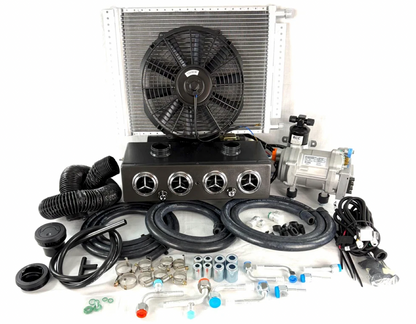 A/C KIT ELECTRIC 12 VOLTS HEAT & COOL 404 WITH 2 AUXILIARY DEFROSTER VENT SW