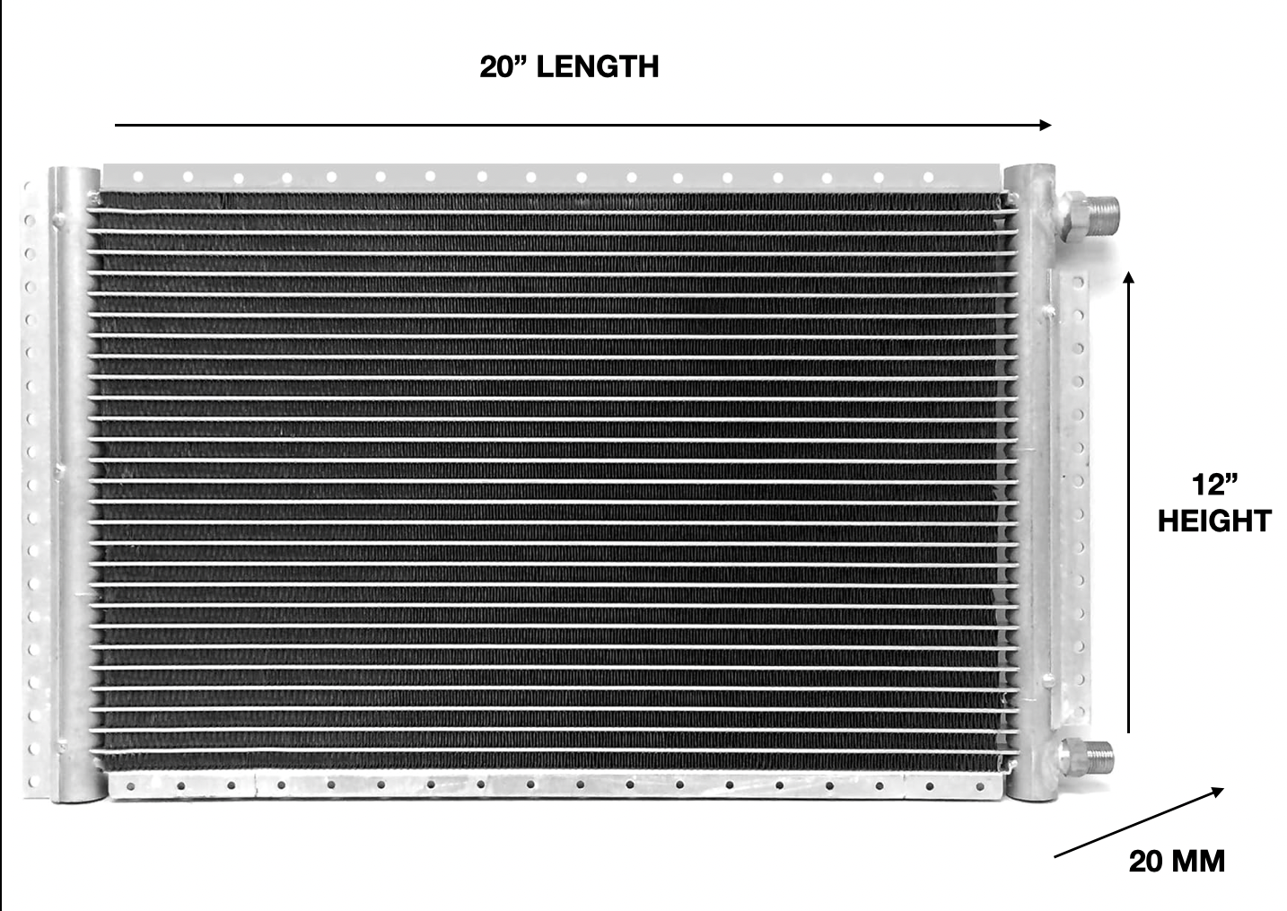 UNIVERSAL PARALLEL FLOW CONDENSER 12"H*20"L*20mm