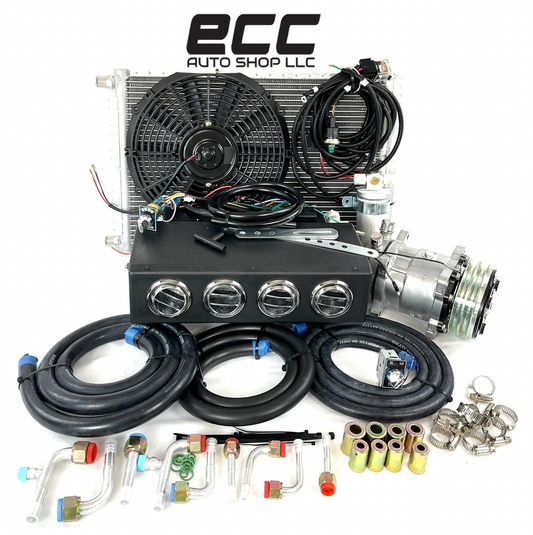 A/C KIT UNIVERSAL UNDERDASH 12V EVAPORATOR 450-000 SH HEAT AND COOL CHROME VENTS