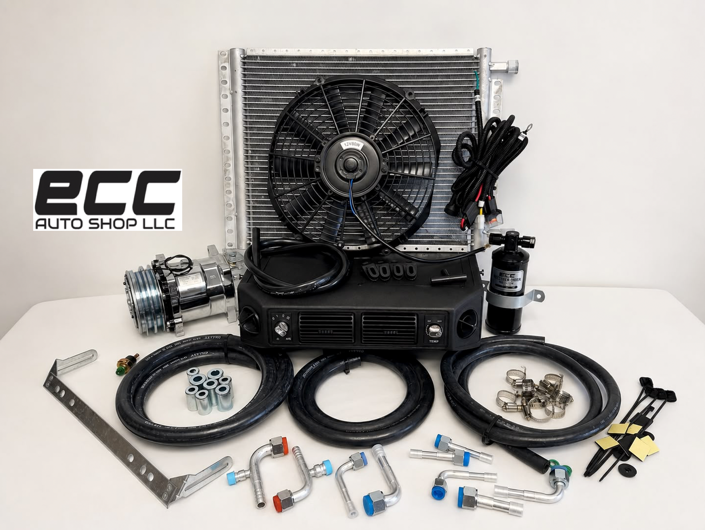 Underdash AC Unit Quiet Fast Cooling for Classica Car, Truck, ATV,Pickup,Tractor