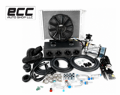 A/C KIT UNIVERSAL UNDER DASH H &C 404-0 BLACK VENTS DEFROSTER VENT PV8 SW