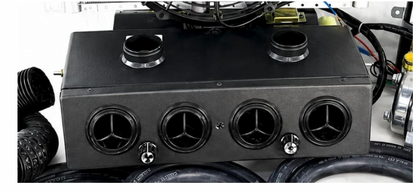 UNIVERSAL UNDERDASH EVAPORATOR HEAT & COOL 404 CSL BLACK VENTS