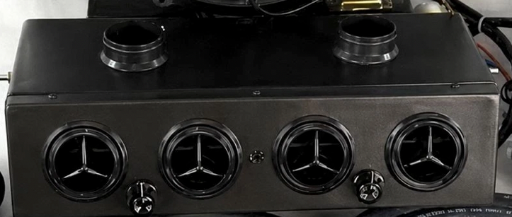 UNIVERSAL UNDERDASH EVAPORATOR HEAT & COOL 404 CSL BLACK VENTS