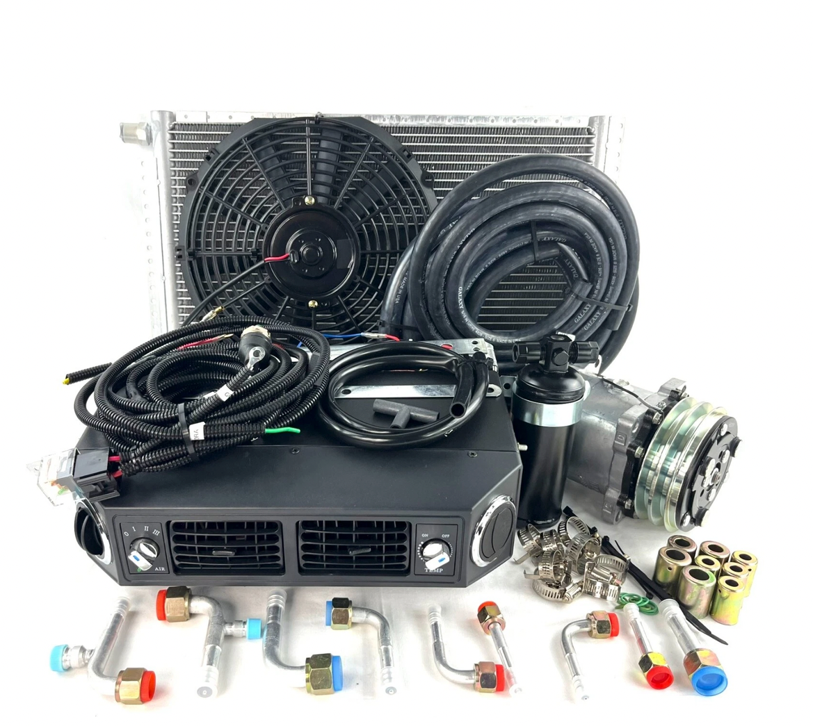 Universal Underdash A/C Kit 202-1 with 14x20 Condenser & Elec Harness- 2A-V Belt
