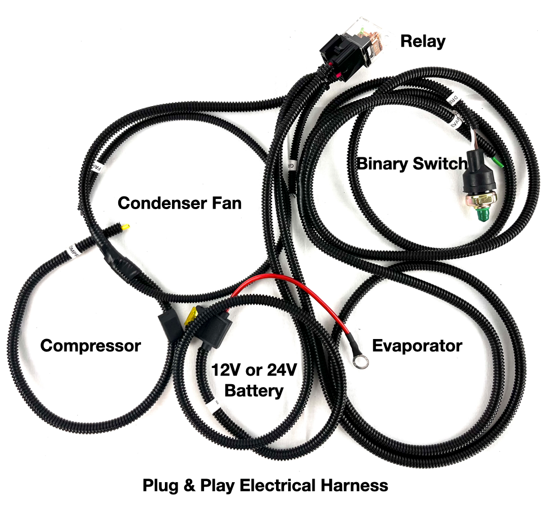 New A/C universal kit underdash compressor complete air conditioner 12V