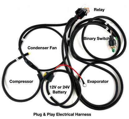New A/C universal kit underdash compressor complete air conditioner 12V