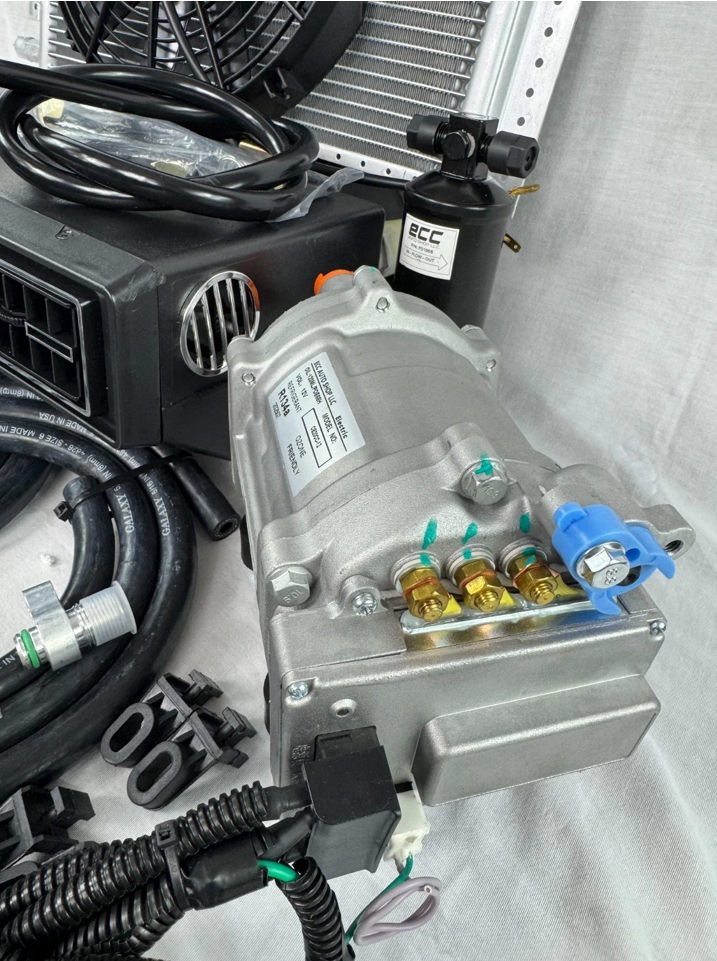 12V Electric Under Dash Air Conditioner AC Kit Evaporator Compressor Cool & Heat