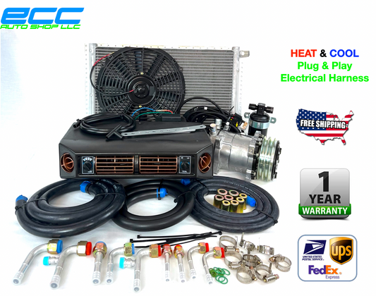 A/C KIT UNIVERSAL UNDERDASH HEAT & COOL EVAPORATOR 404-100 GOLD 12V