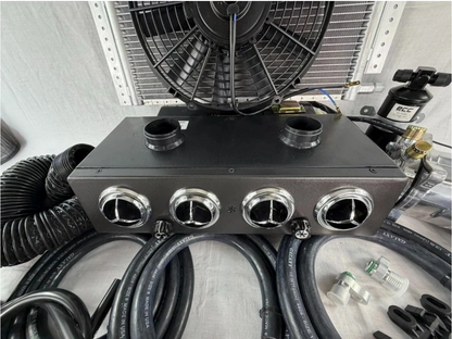 A/C KIT ELECTRIC 12 VOLTS HEAT & COOL 404 WITH 2 AUXILIARY DEFROSTER VENT